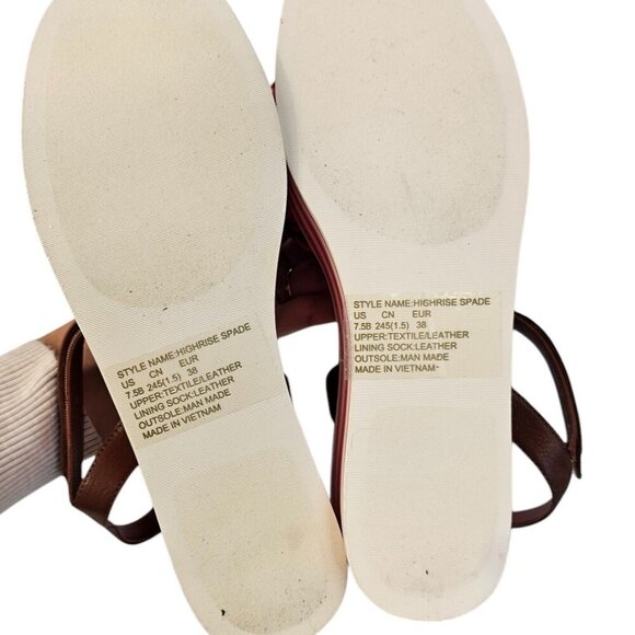 Kate Spade Womens High Rise Spade Wedges, Striped, Platform, Leather, Size 7.5 - Picture 5 of 11